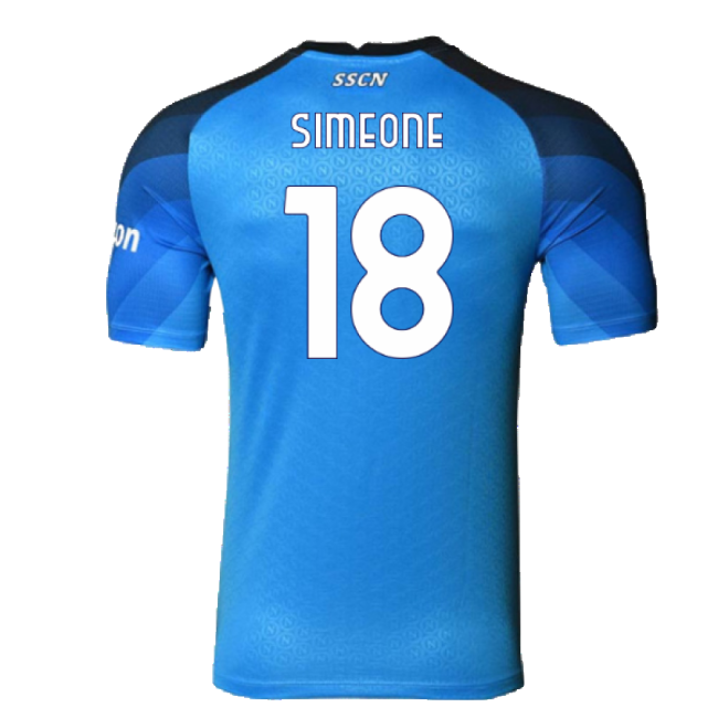 Napoli 2022-23 Player Issue Home Shirt (3XL) (Simeone 18) (Excellent)-Vantage Point Soccer