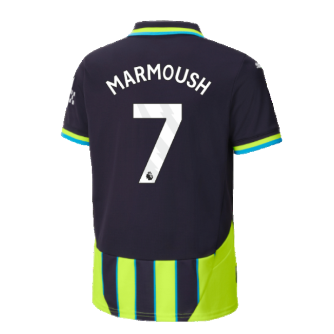 2024-2025 Man City Away Shirt (Kids) (Marmoush 7)-Football Jersey Hub