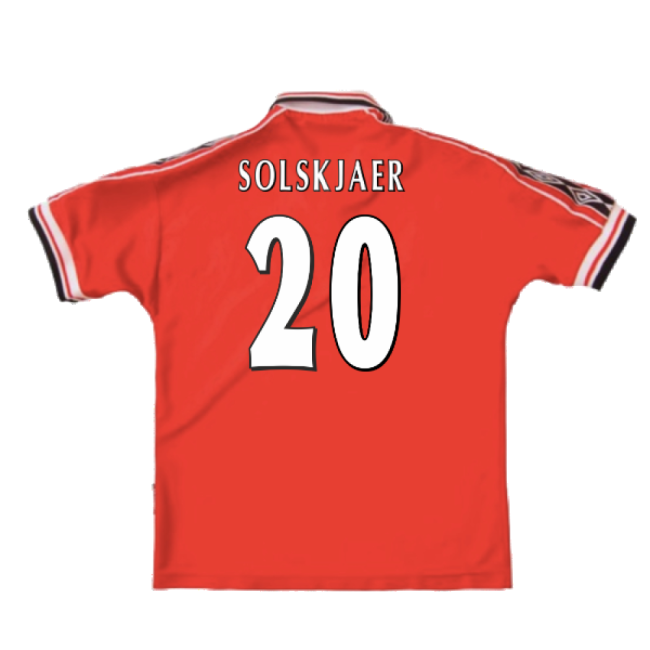 Manchester United 1998-2000 Home Shirt (XXL) (Excellent) (Solskjaer 20)-Football Jersey Hub
