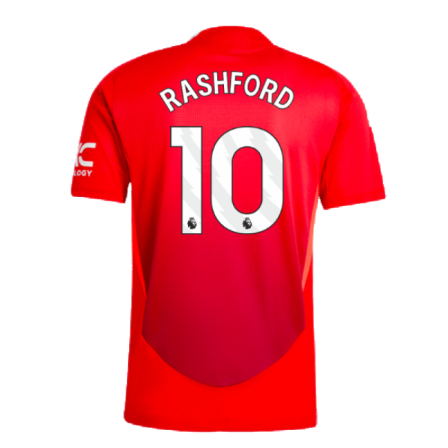 2024-2025 Man Utd Authentic Home Shirt (Rashford 10)-Football Jersey Hub
