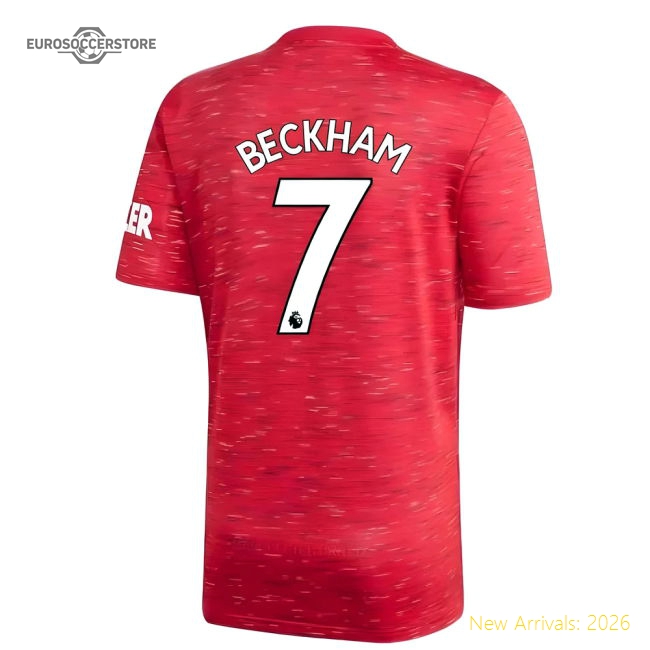 2020-2021 Man Utd Adidas Home Football Shirt (Kids) (BECKHAM 7)-Football Jersey Hub