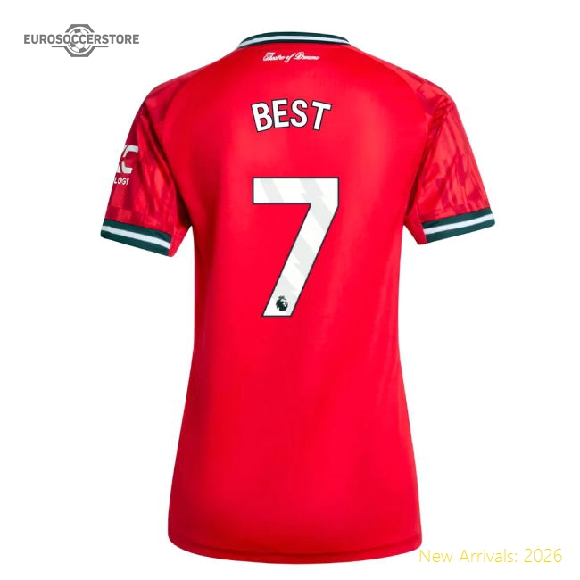 2025-2026 Man Utd Home Shirt (Womens) (Best 7)-Football Jersey Hub