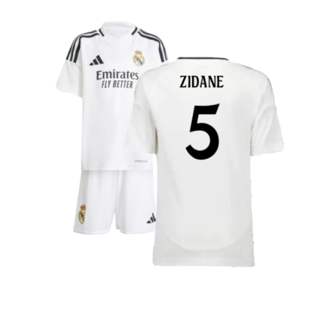 2024-2025 Real Madrid Home Mini Kit (Zidane 5)-Football Shirts Shop