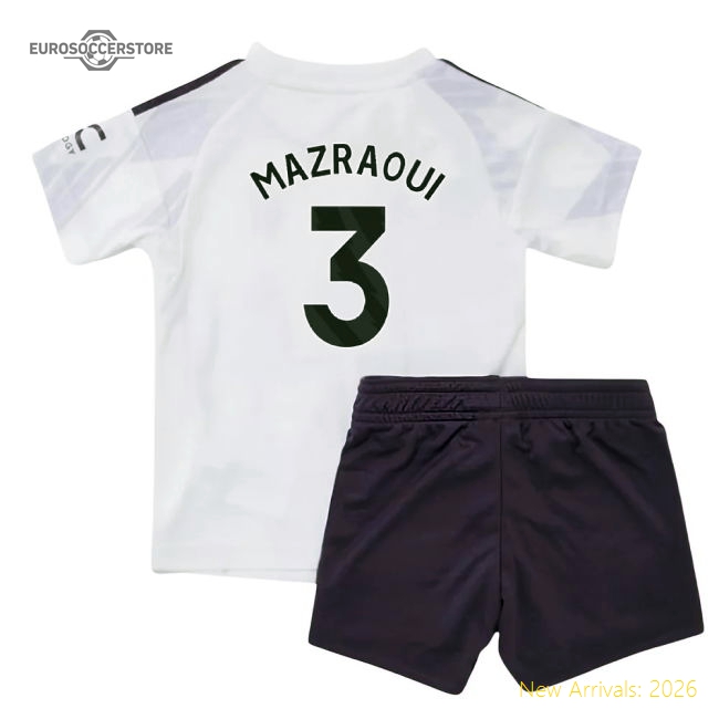 2025-2026 Man Utd Away Baby Kit (Mazraoui 3)-Football Jersey Hub