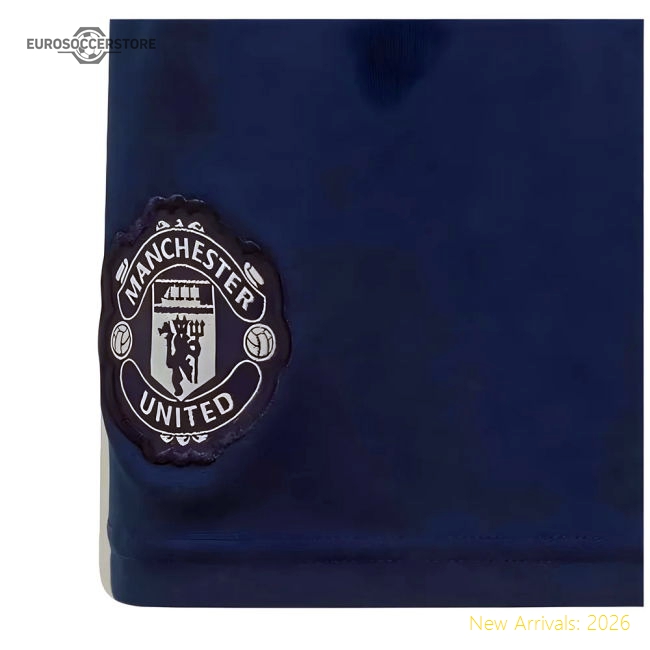 2024-2025 Man Utd Away Shorts (Night Indigo)-Football Jersey Hub