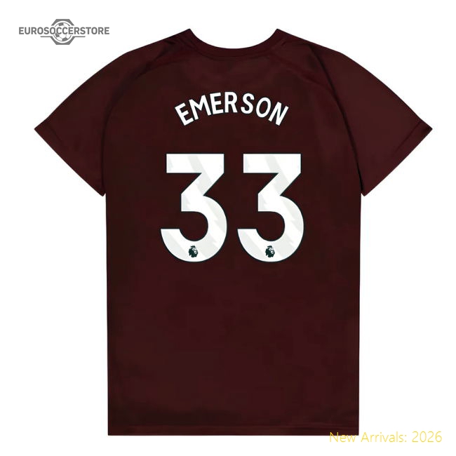 West Ham United Poly T-Shirt (Claret/Blue) - Kids (Emerson 33)-Vantage Point Soccer