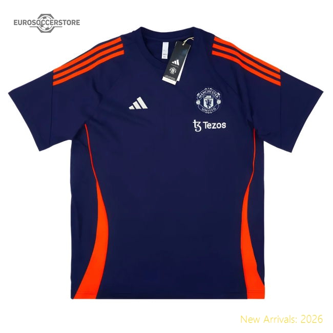 2024-2025 Man Utd Training Tee (Night Indigo)-Football Jersey Hub