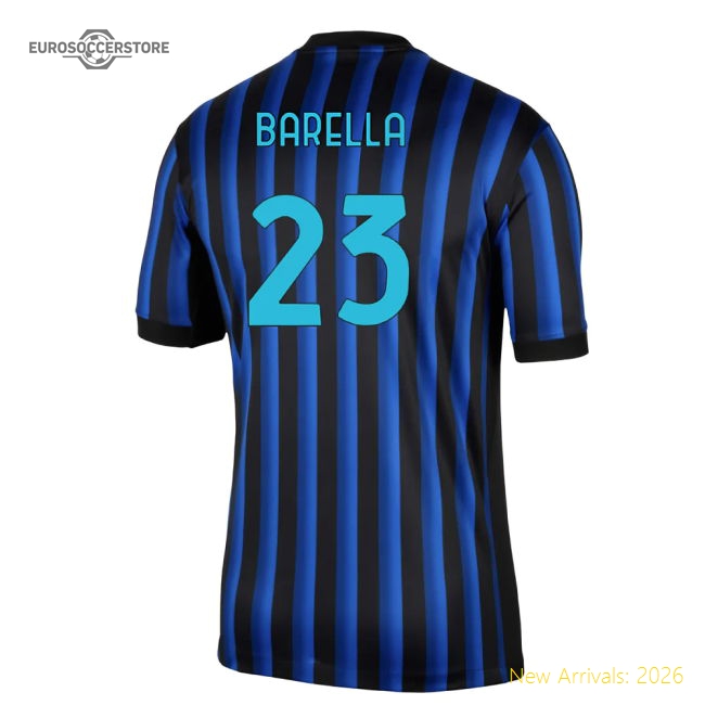 2025-2026 Inter Milan Home Shirt (Barella 23)-Football Shirts Shop