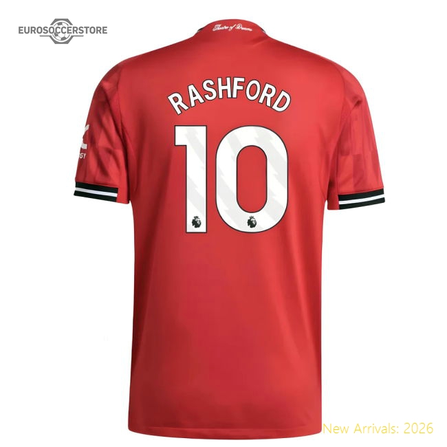 2025-2026 Man Utd Authentic Home Shirt (Rashford 10)-Football Jersey Hub