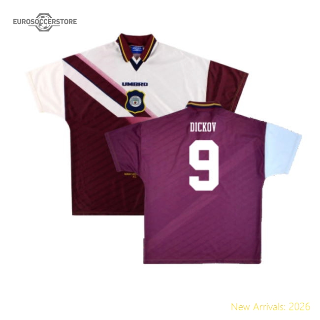 Manchester City 1996-1997 Away Shirt (M) (Excellent) (DICKOV 9)-Football Jersey Hub