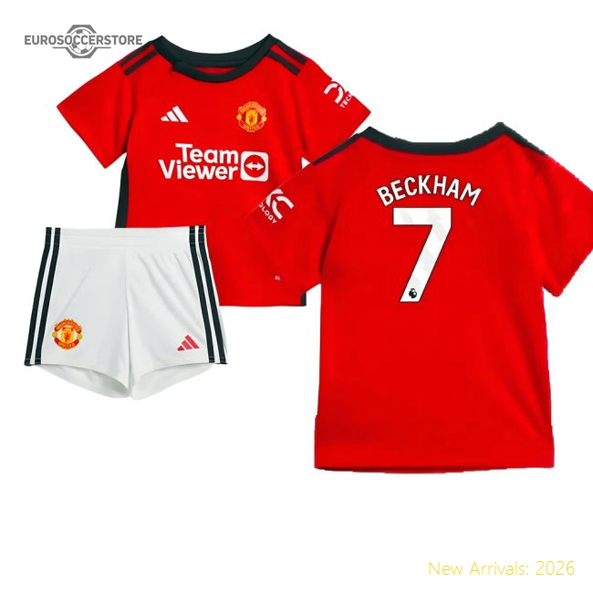 2023-2024 Man Utd Home Baby Kit (Beckham 7)-Football Jersey Hub