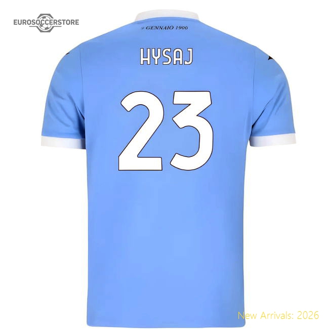 2025-2026 Lazio Home Shirt (Hysaj 23)-Vantage Point Soccer