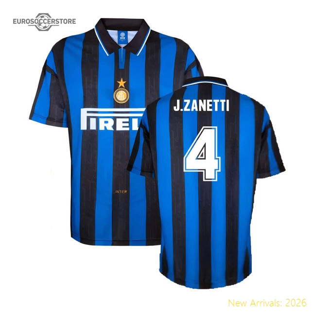 1996 Inter Milan Home Shirt (J.ZANETTI 4)-Football Shirts Shop