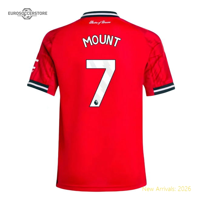 2025-2026 Man Utd Home Shirt (Kids) (Mount 7)-Football Jersey Hub