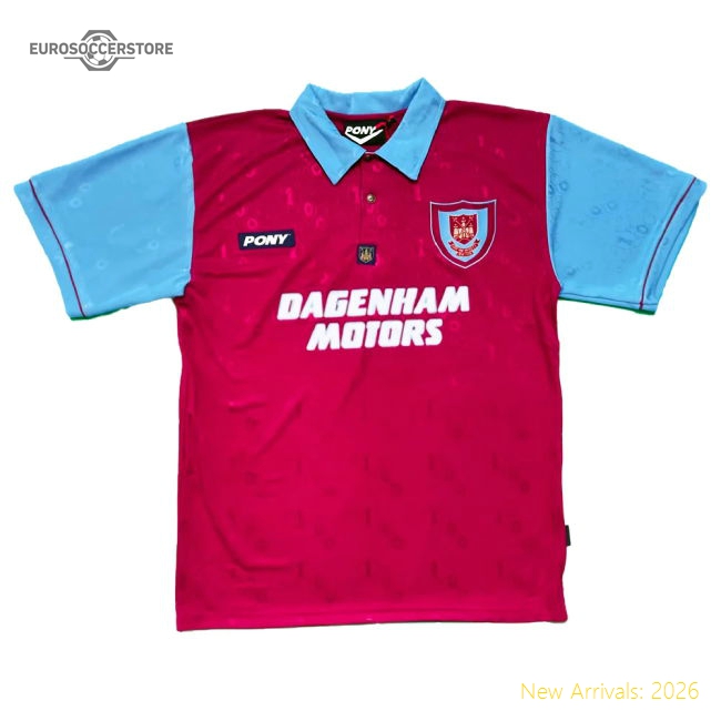 1995-1996 West Ham Centenary Pony Home Shirt (Your Name)-Vantage Point Soccer