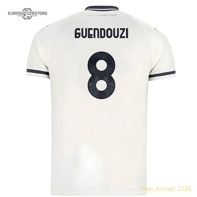 2025-2026 Lazio Away Shirt - Kids (Guendouzi 8)-Vantage Point Soccer