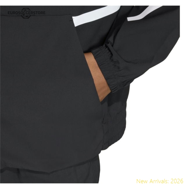 2025-2026 Man Utd Anthem Jacket (Black) - Kids-Football Jersey Hub