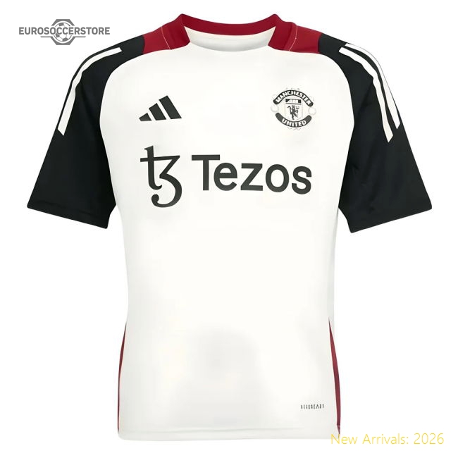 2024-2025 Man Utd Training Jersey (Off White) - Kids (Toone 7)-Football Jersey Hub