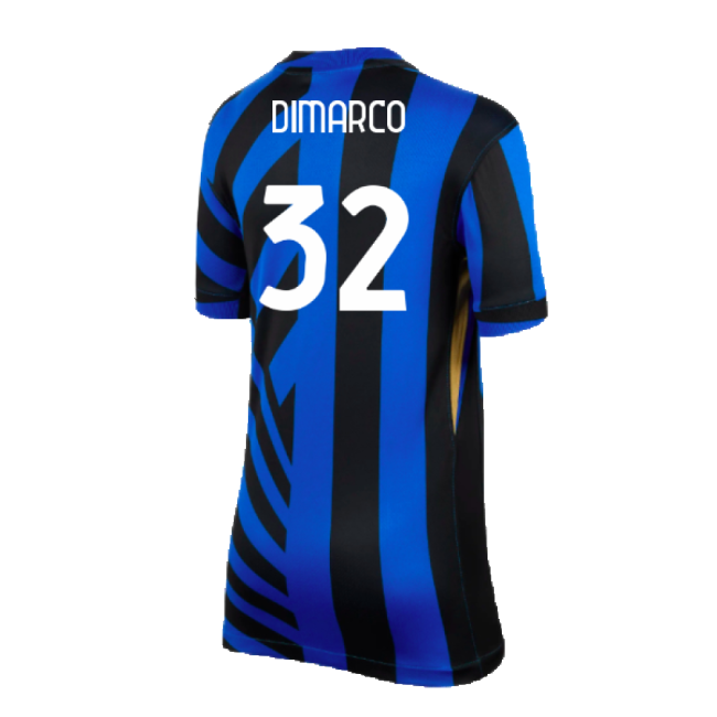 2024-2025 Inter Milan Home Shirt (Kids) (Dimarco 32)-Football Shirts Shop