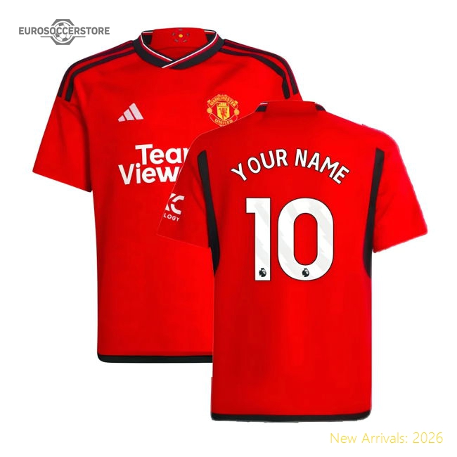 2023-2024 Man Utd Home Shirt (Kids) (Your Name)-Football Jersey Hub