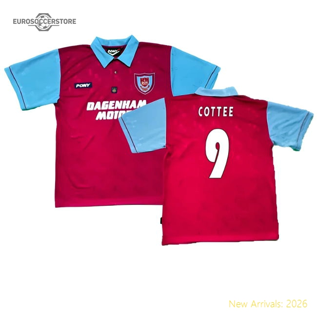 1995-1996 West Ham Centenary Pony Home Shirt (Cottee 9)-Vantage Point Soccer