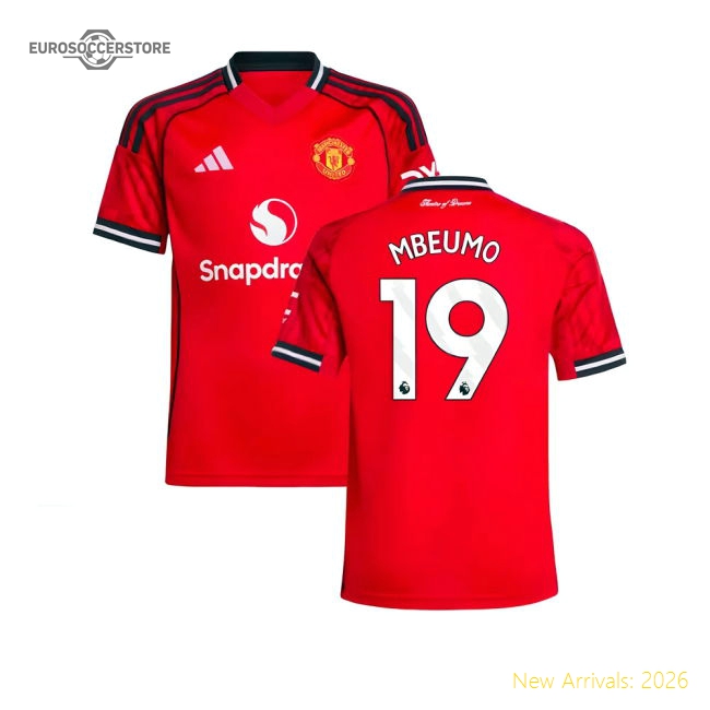 2025-2026 Man Utd Home Shirt (Kids) (Mbeumo 19)-Football Jersey Hub