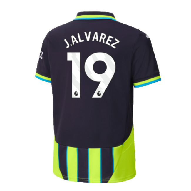 2024-2025 Man City Away Shirt (Kids) (J.Alvarez 19)-Football Jersey Hub