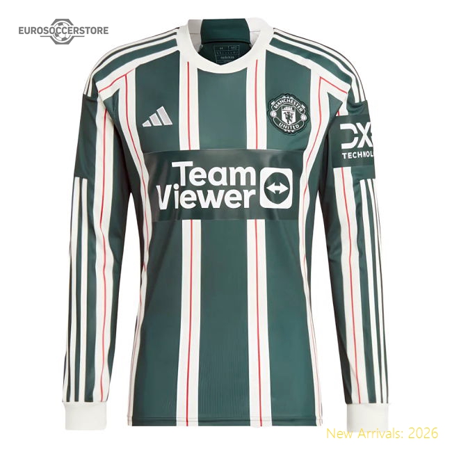 2023-2024 Man Utd Long Sleeve Away Shirt-Football Jersey Hub