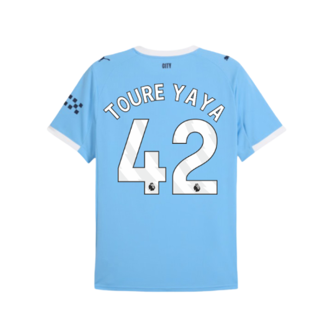 2025-2026 Man City Home Shirt (Toure Yaya 42)-Football Shirts Shop