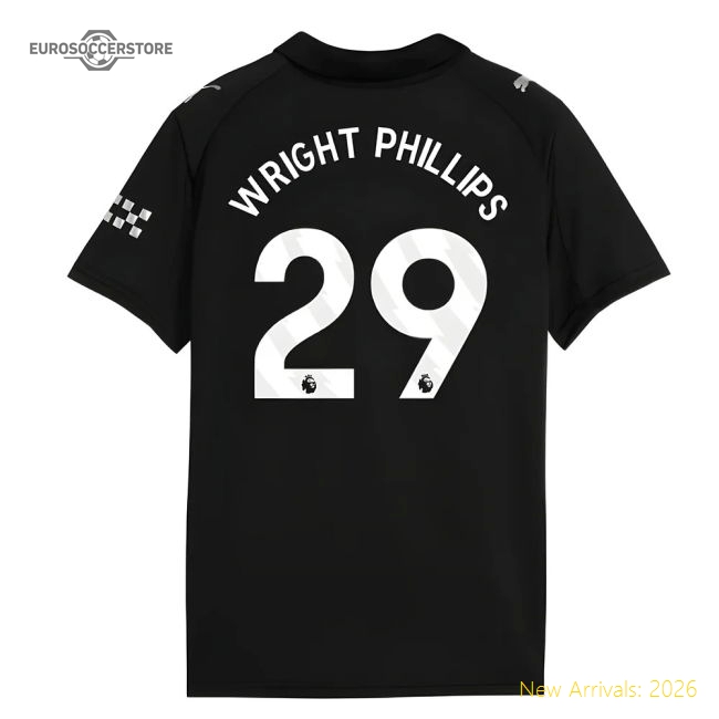 2025-2026 Man City Away Shirt (Kids) (Wright Phillips 29)-Football Jersey Hub
