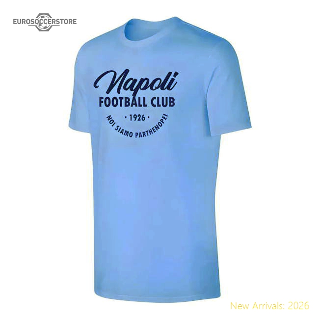 Napoli \'Script\' t-shirt - Light blue-Vantage Point Soccer