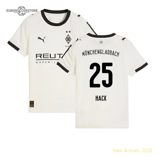 Borussia Mgb 2025-2026 Home Gear Football Football Top (Kids)-Jersey Chest: 2026 World Cup Soccer Kits