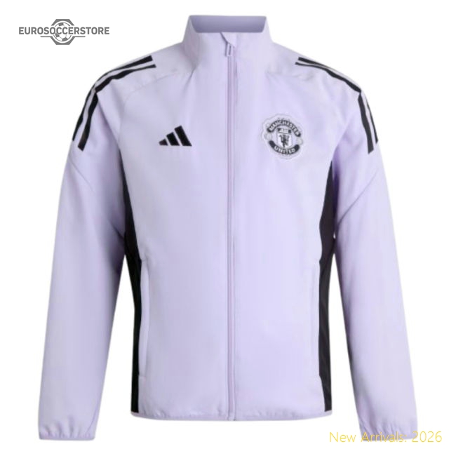 2025-2026 Man Utd Presentation Jacket (Purple Tint) - Kids-Football Jersey Hub
