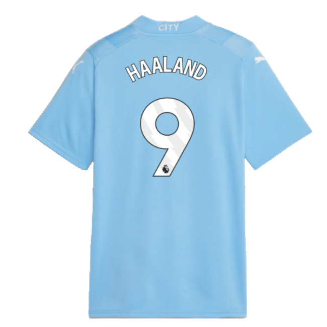 2023-2024 Man City Home Shirt (Kids) (HAALAND 9)-Football Shirts Shop