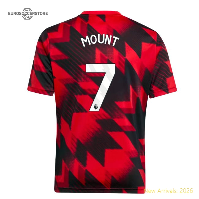 2025-2026 Man Utd Pre-Match Shirt (Red) - Kids (Mount 7)-Football Jersey Hub