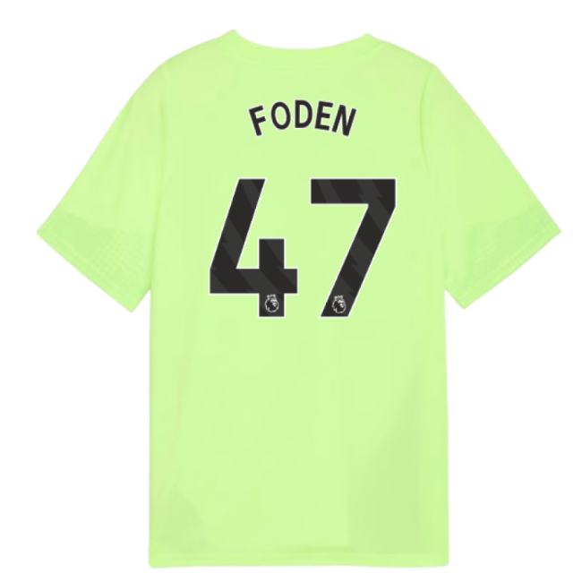2025-2026 Man City Training Jersey (Fizzy Apple) - Kids (Foden 47)-Football Shirts Shop