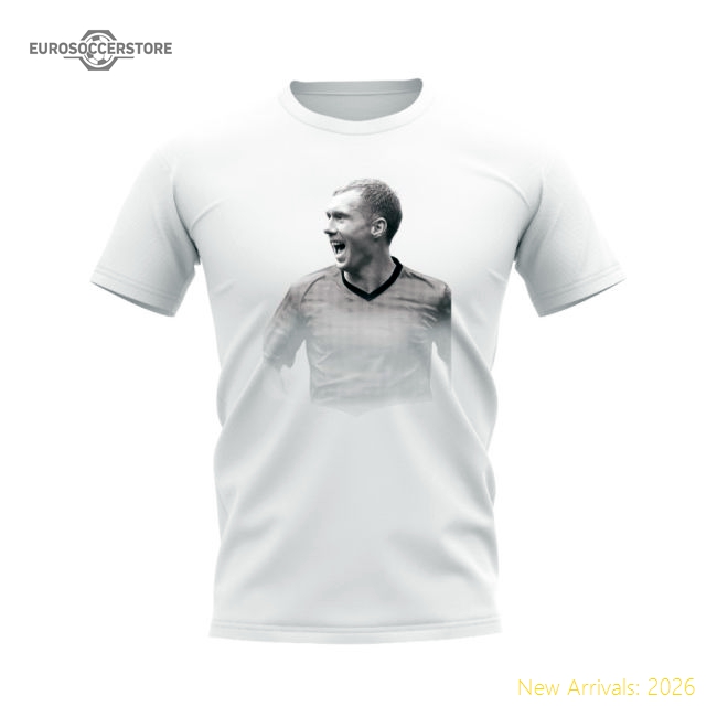 Paul Scholes Manchester United Legend T-Shirt (White)-Football Jersey Hub