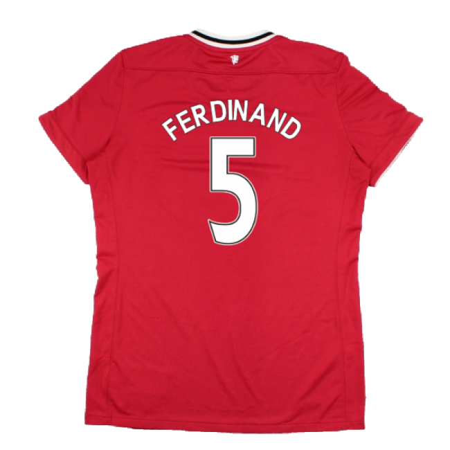 Manchester United 2011-12 Home Shirt (Women\'s) ((Very Good) M) (Ferdinand 5)-Football Jersey Hub