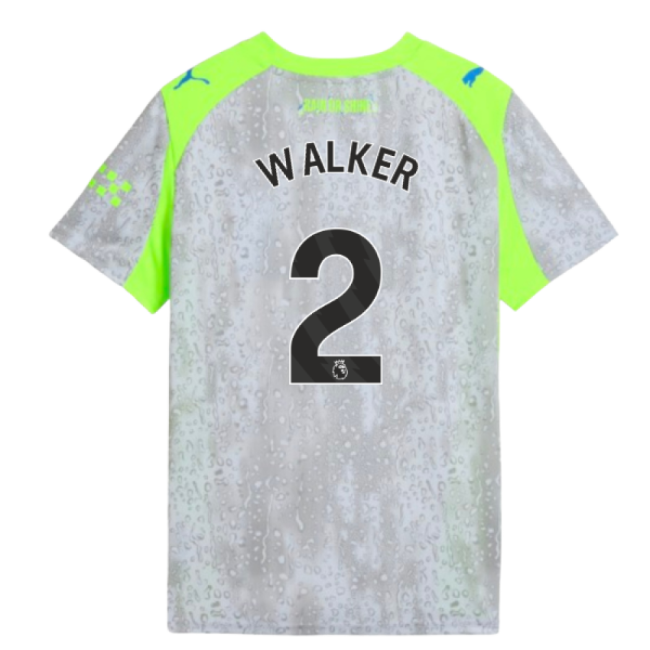 2025-2026 Man City Third Shirt (Kids) (Walker 2)-Football Jersey Hub