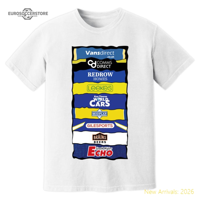 Cardiff Sponsor History T-Shirt (White)-Vantage Point Soccer