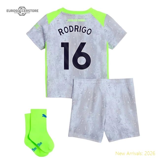 2025-2026 Man City Third Baby Kit (Rodrigo 16)-Football Jersey Hub