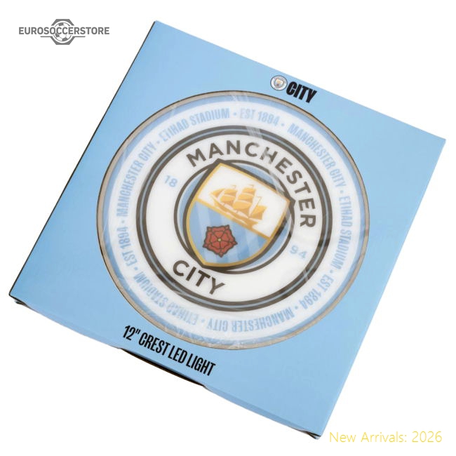 Manchester City FC 12 Inch LED Wall Light-Football Shirts Shop