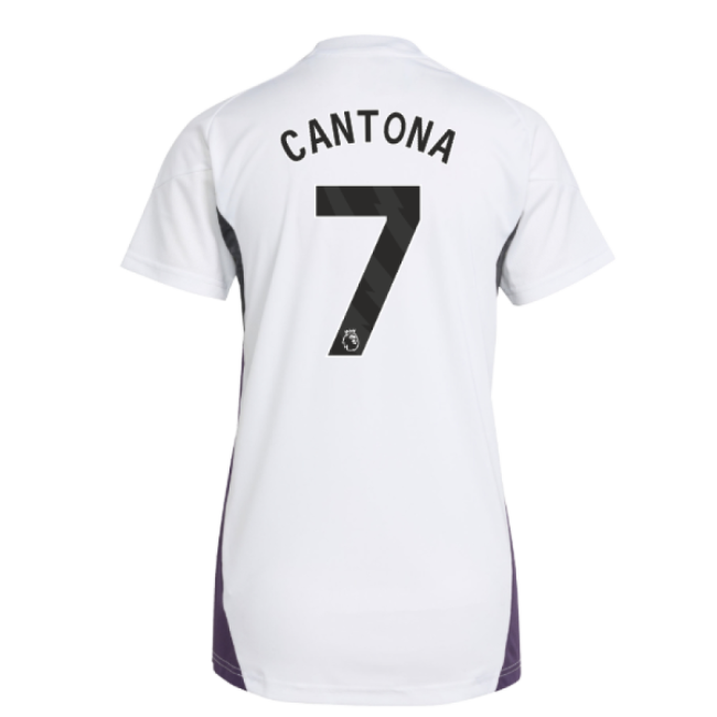 2025-2026 Man Utd Training Jersey (White) - Womens (Cantona 7)-Football Jersey Hub