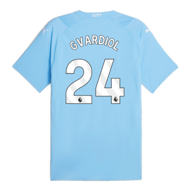 2023-2024 Man City Authentic Home Shirt (Gvardiol 24)-Football Shirts Shop