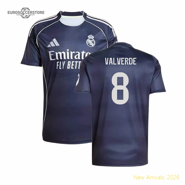 2025-2026 Real Madrid Away Shirt (Valverde 8)-Football Shirts Shop