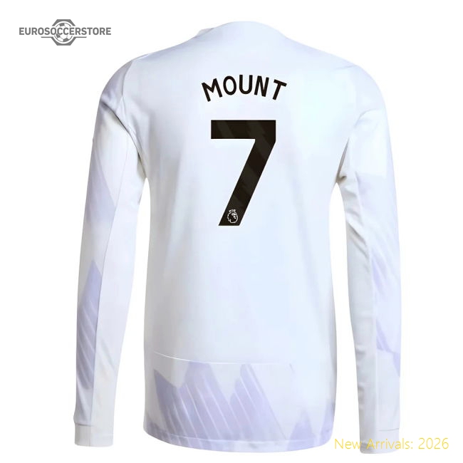 2025-2026 Man Utd Authentic Long Sleeve Away Shirt (Mount 7)-Football Jersey Hub