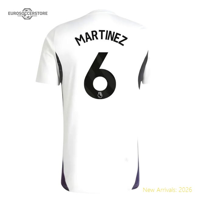 2025-2026 Man Utd Training Jersey (White) (Martinez 6)-Football Jersey Hub