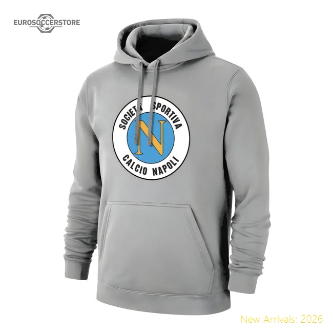 Napoli \'Retro Logo\' footer with hood - Grey-Vantage Point Soccer