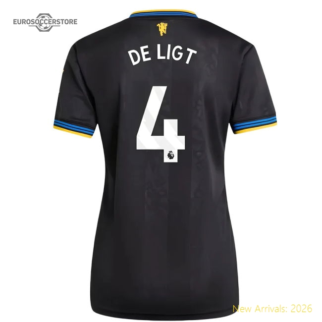 2025-2026 Man Utd Authentic Third Shirt (Womens) (De Ligt 4)-Football Jersey Hub