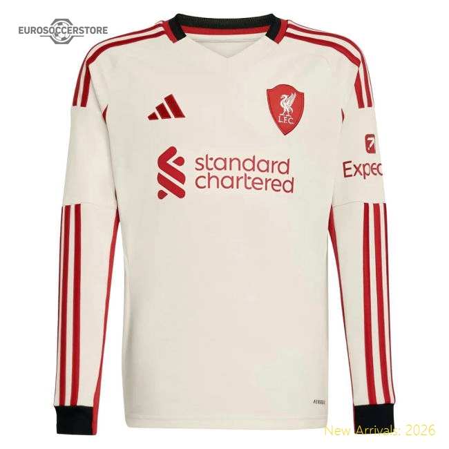 Club Teams,Liverpool 2025-2026 Liverpool Away Long Sleeve Shirt (Youth)...-Jersey Chest: 2026 World Cup Soccer Kits